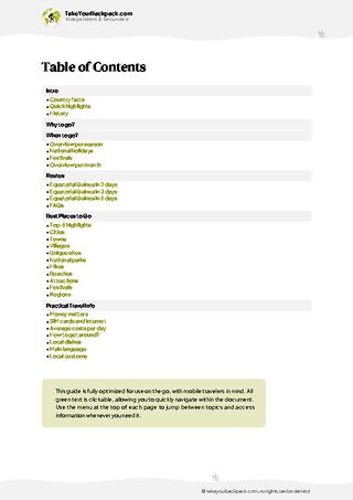 example page 2 from our offline Travel Guide for Equatorial Guinea